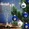 12pcs Hanukkah Glass Ball Ornaments,Star of David Hanukkah Ornament Balls,White and Blue Jewish Menorah Ornaments for Tree Hanukkah Decorations (12 pcs Hanukkah Ball)